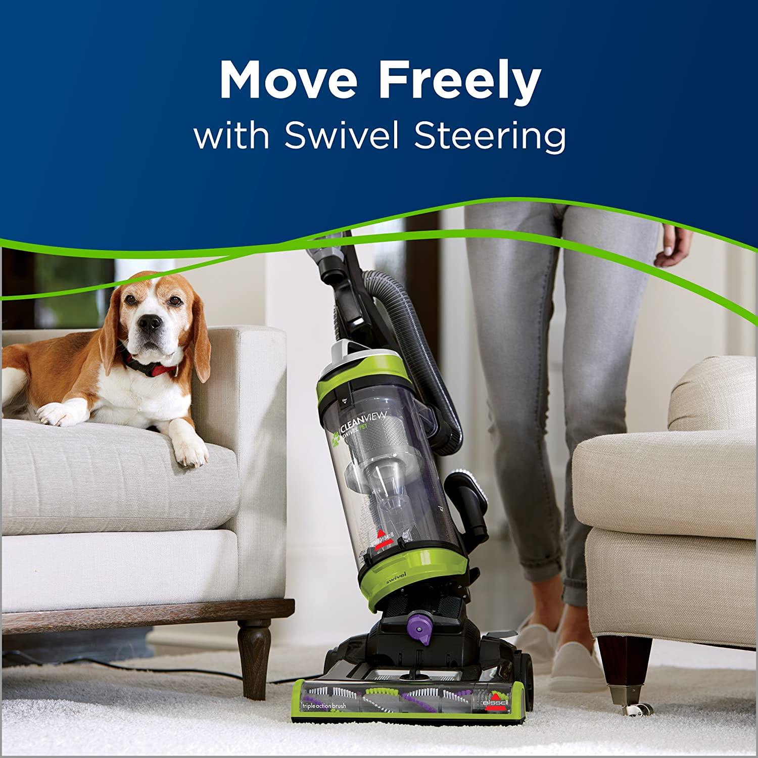BISSELL Cleanview Swivel Pet Upright Bagless Vacuum Cleaner, Green, 2252 - JOY2ESpree