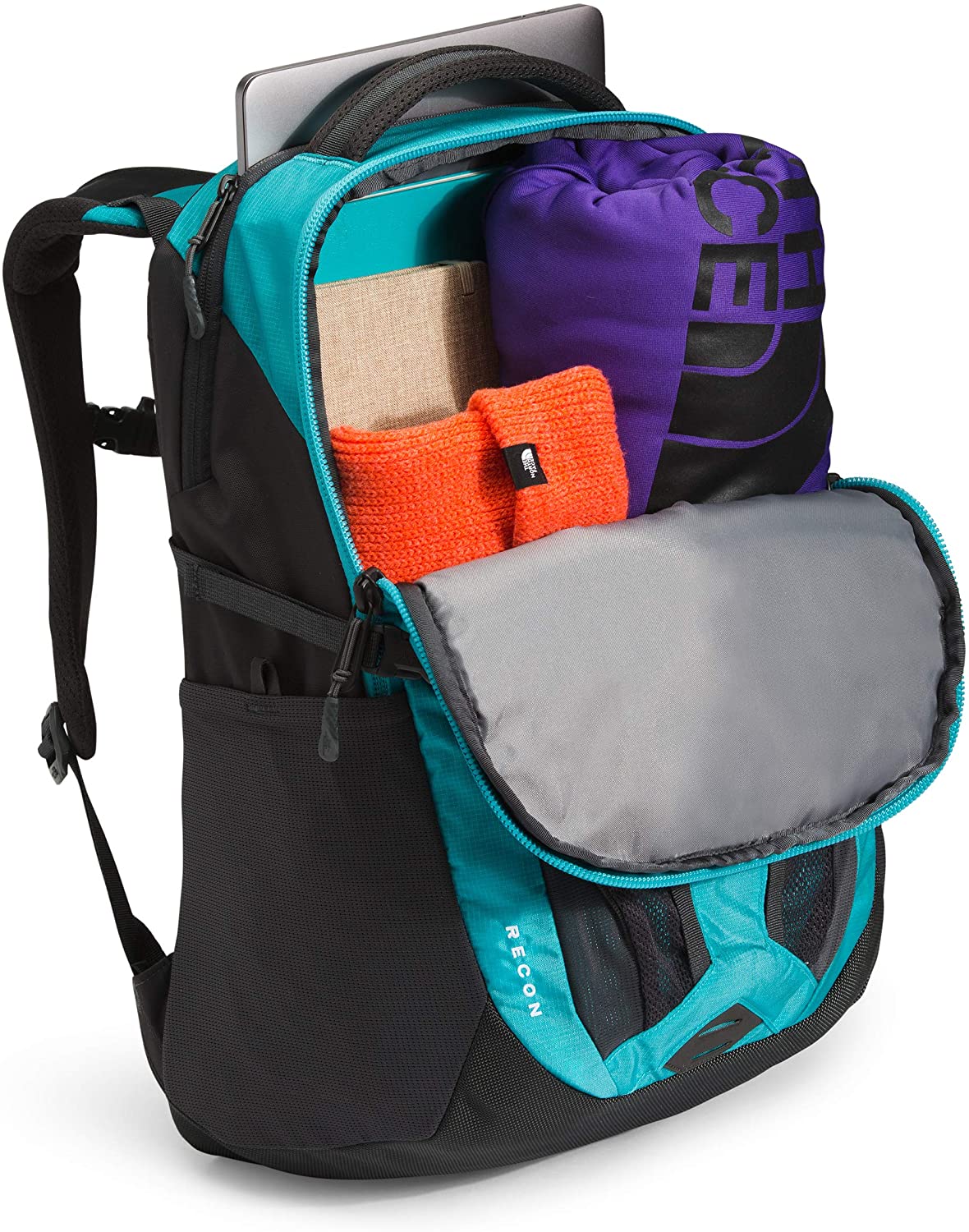The North Face Women's Recon Backpack, TNF Black Heather/Silver Reflective, One Size