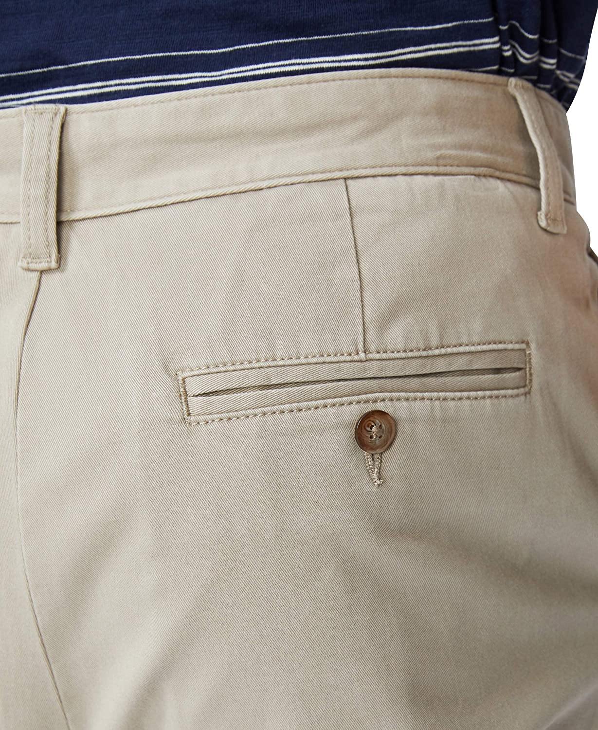 Nautica Men's Classic Fit Flat Front Stretch Solid Chino Deck Pant - JOY2ESpree