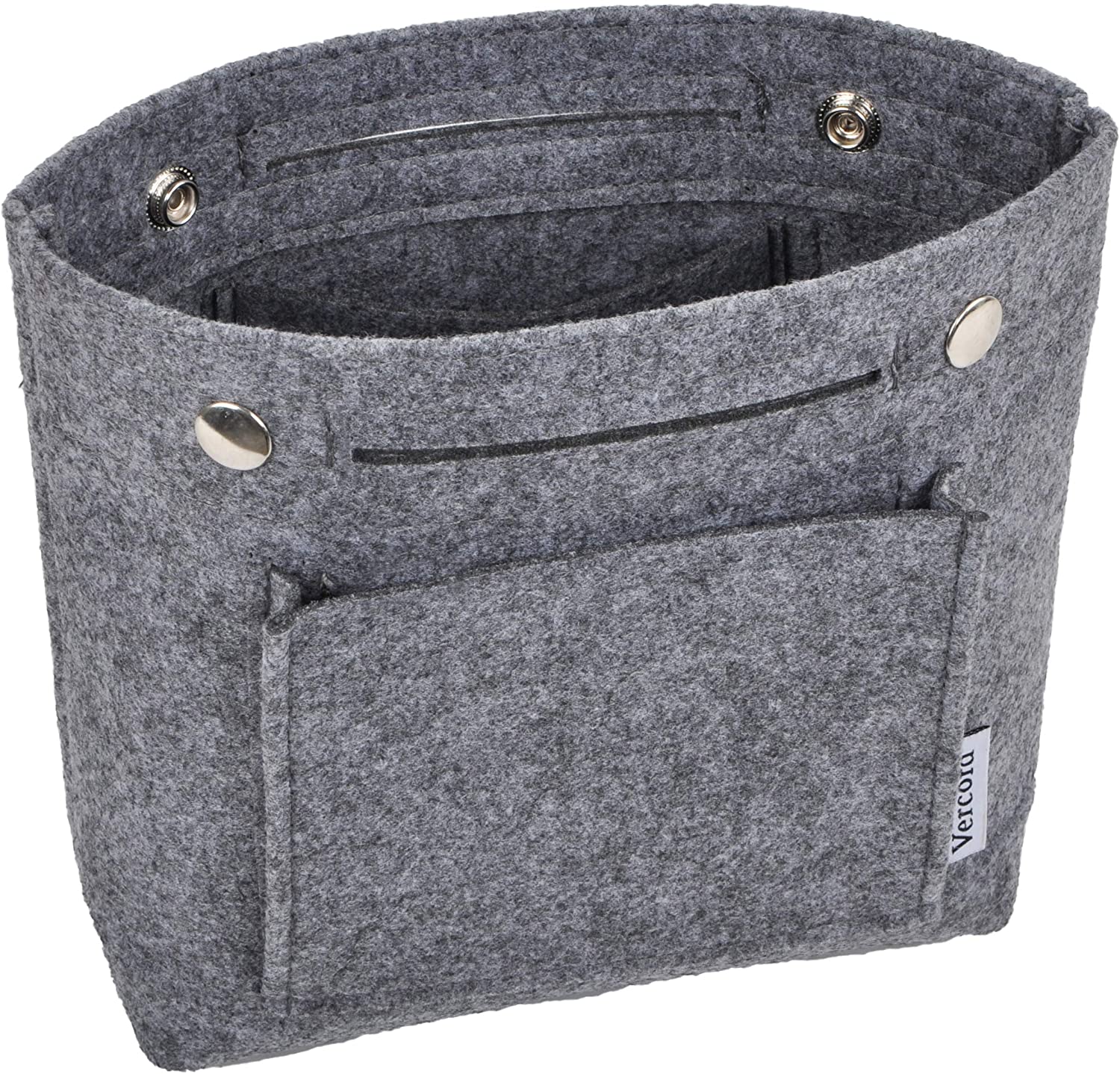 Vercord Felt Tote Handbag Purse Pocketbook Organizer Insert Divider Shaper Bag in Bag