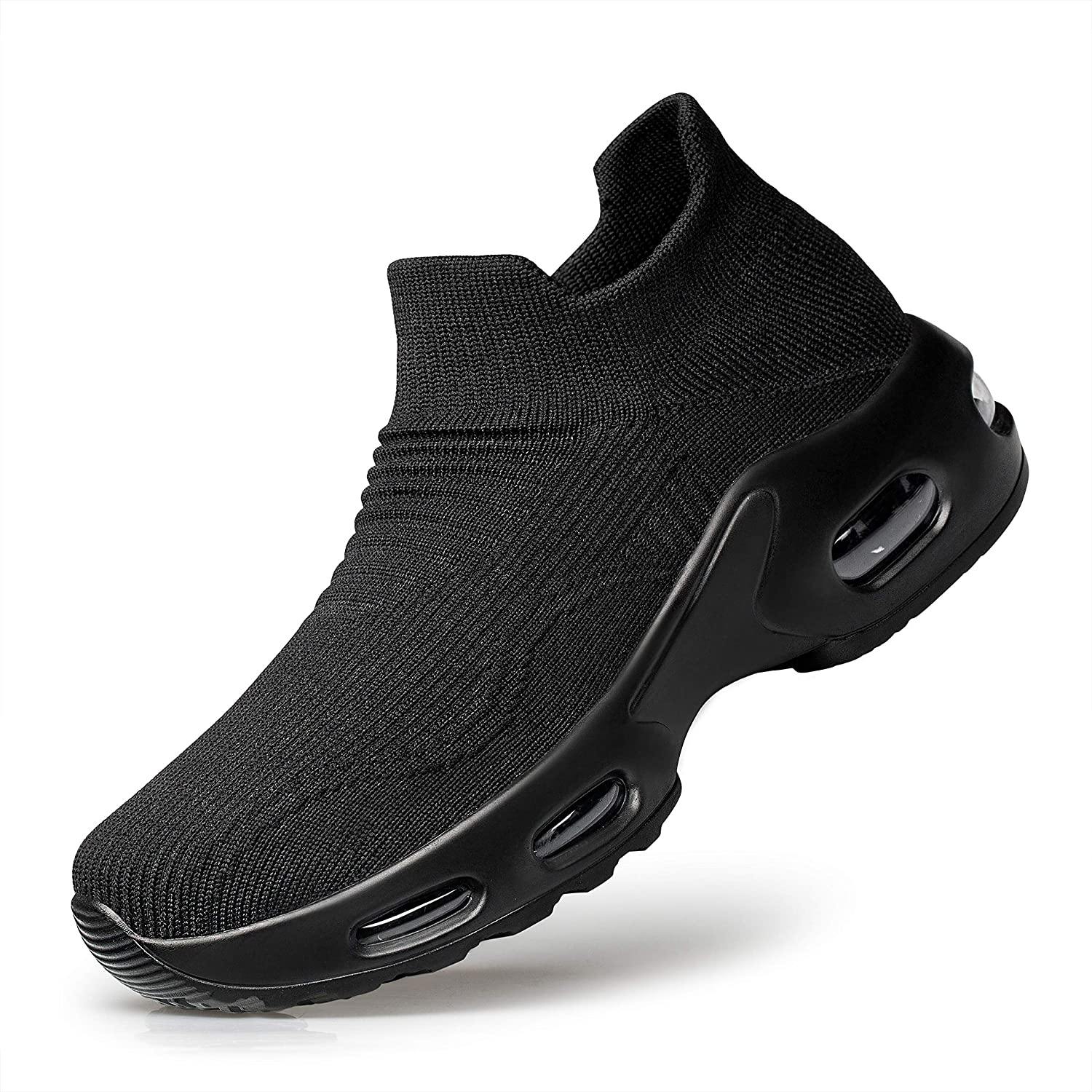 PDBQ Women's Walking Shoes Sock Sneakers Mesh Slip On Air Cushion Nurse Shoes Platform Loafers Breathable Lightweight Comfortable Socks Shoes