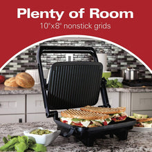
                        
                          गैलरी व्यूवर में इमेज लोड करें, Hamilton Beach Panini Press, Sandwich Maker &amp; Electric Indoor Grill, Upright Storage, Nonstick Easy Clean Grids, Stainless Steel (25410) - JOY2ESpree
                        
                      