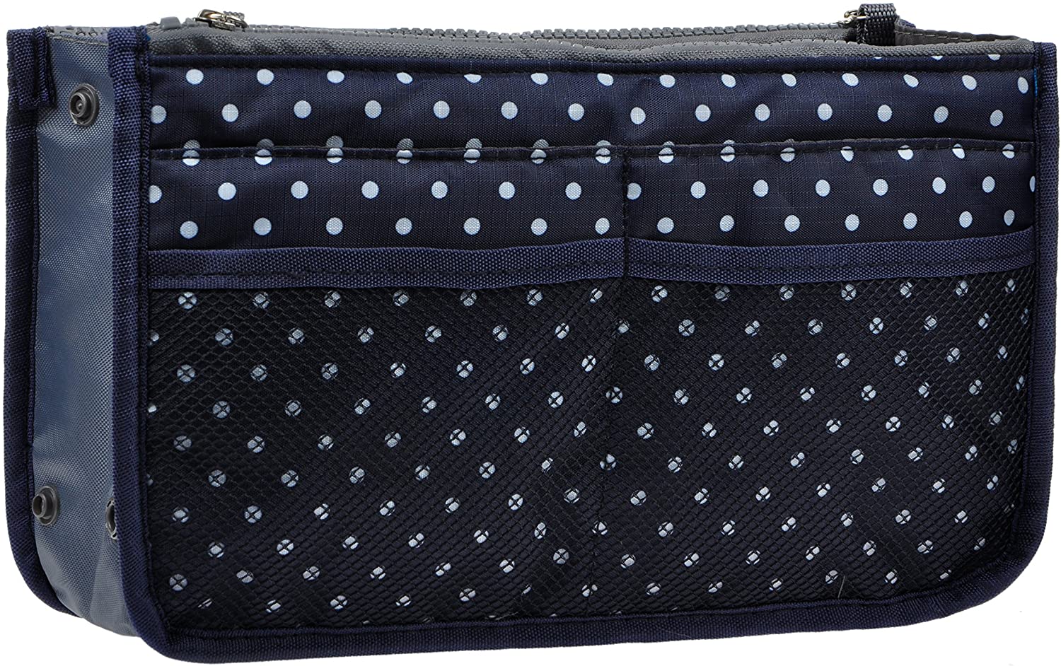 Vercord Purse Organizer Insert for Handbags Bag Organizers Inside Tote Pocketbook Women Nurse Nylon 13 Pockets Black Medium