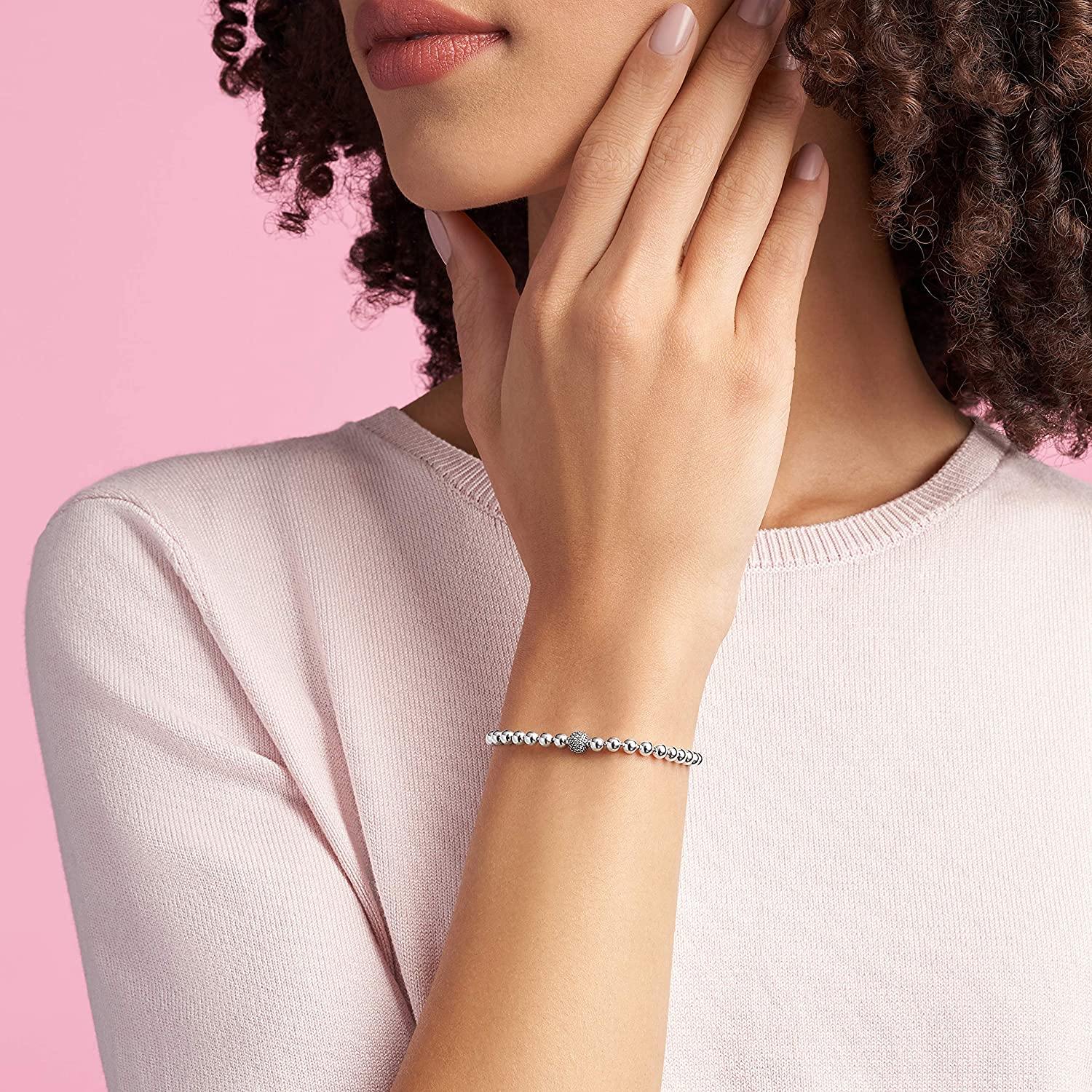 Pandora Jewelry Beads and Pave Cubic Zirconia Bracelet in Sterling Silver - JOY2ESpree