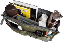 
                        
                          Load image into Gallery viewer, Vercord Purse Organizer Insert for Handbags Bag Organizers Inside Tote Pocketbook Women Nurse Nylon 13 Pockets Black Medium
                        
                      