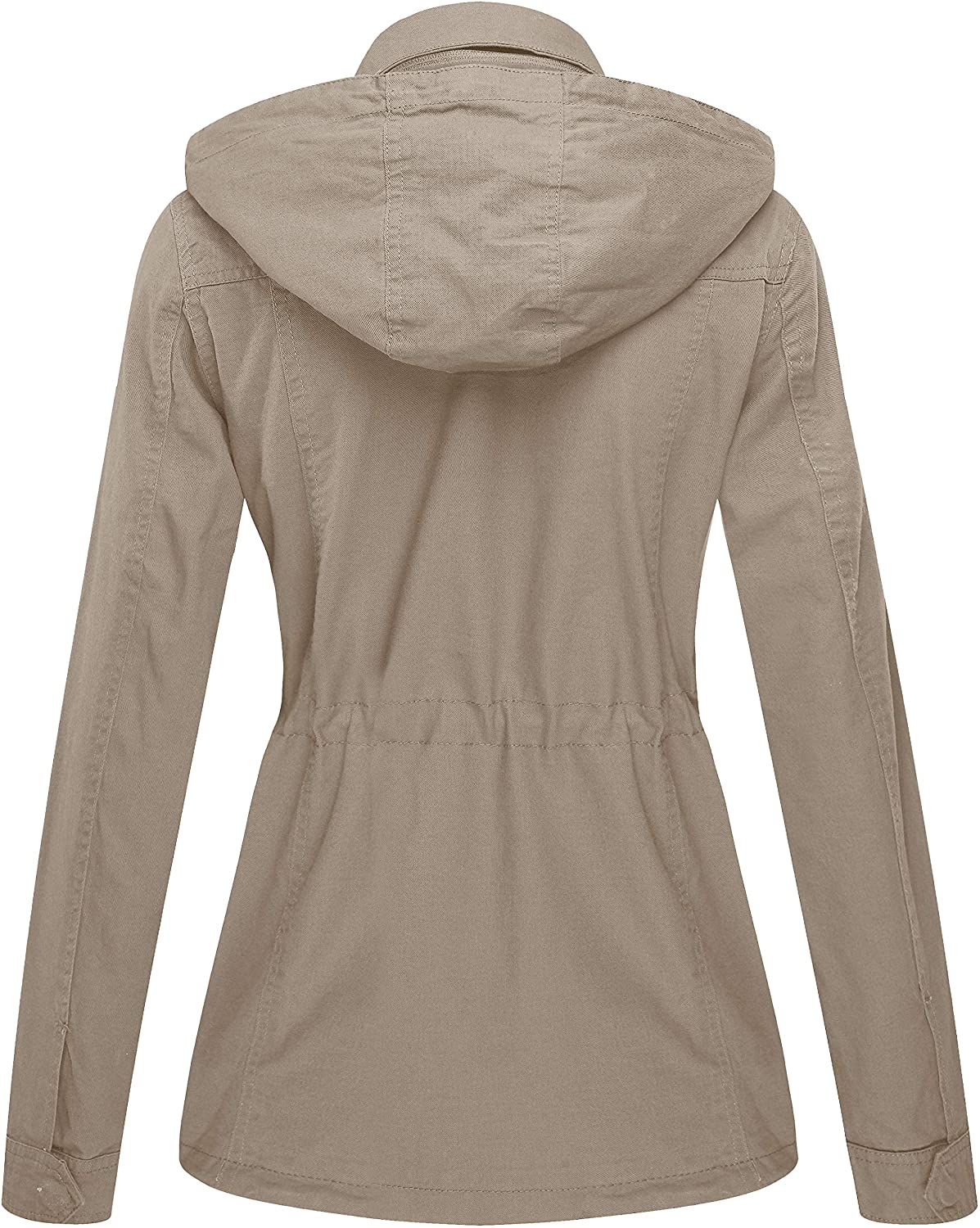 WenVen Women's Military Anorak Jacket Hoodie Lightweight Cotton Casual Coat - JOY2ESpree