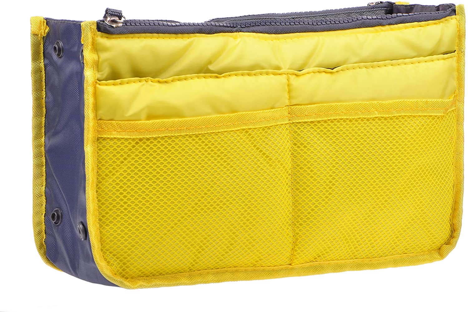 Vercord Purse Organizer Insert for Handbags Bag Organizers Inside Tote Pocketbook Women Nurse Nylon 13 Pockets Black Medium