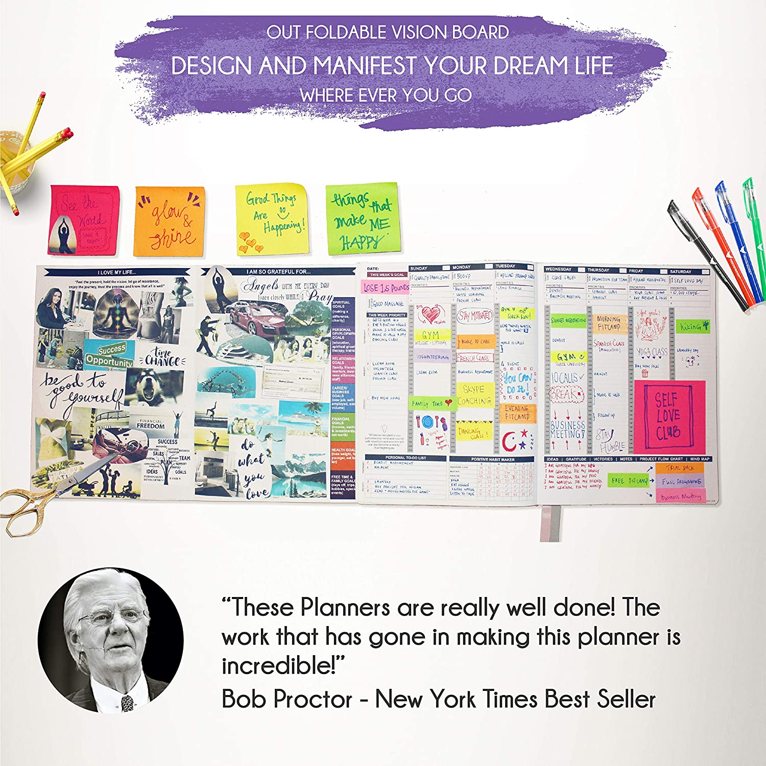 Law of Attraction Planner - Undated Deluxe Weekly, Monthly Planner