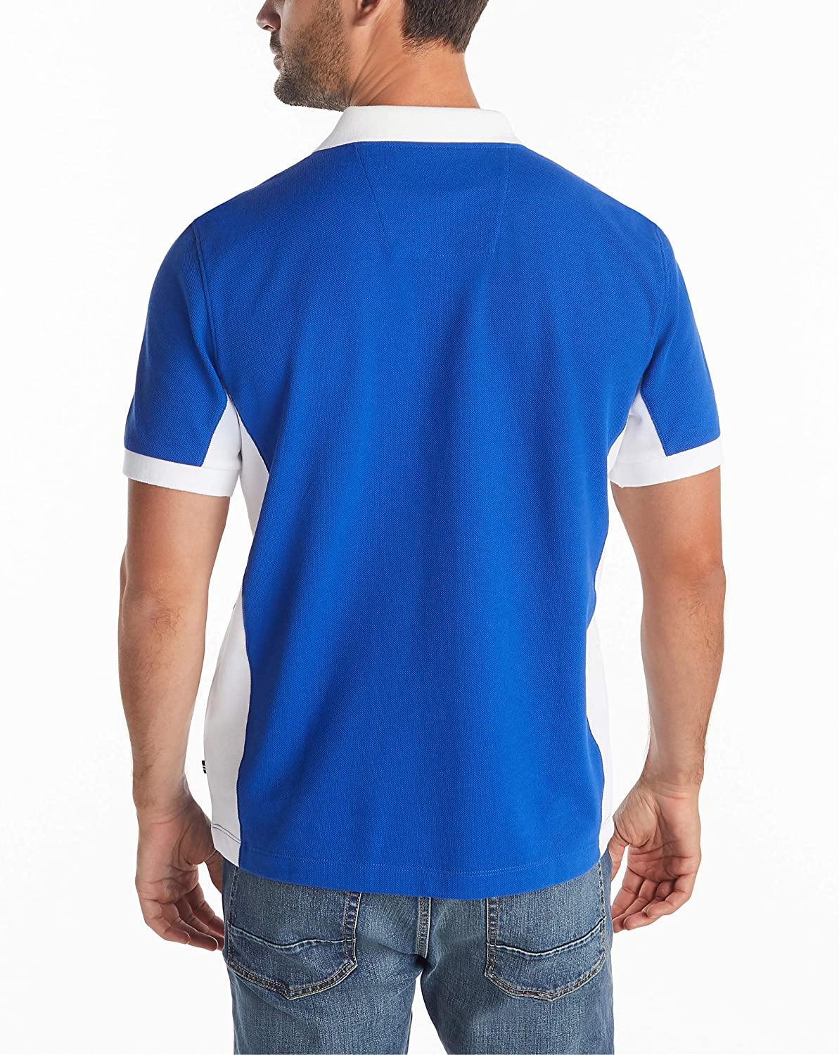 Nautica Men's Short Sleeve Color Block Performance Pique Polo Shirt - JOY2ESpree