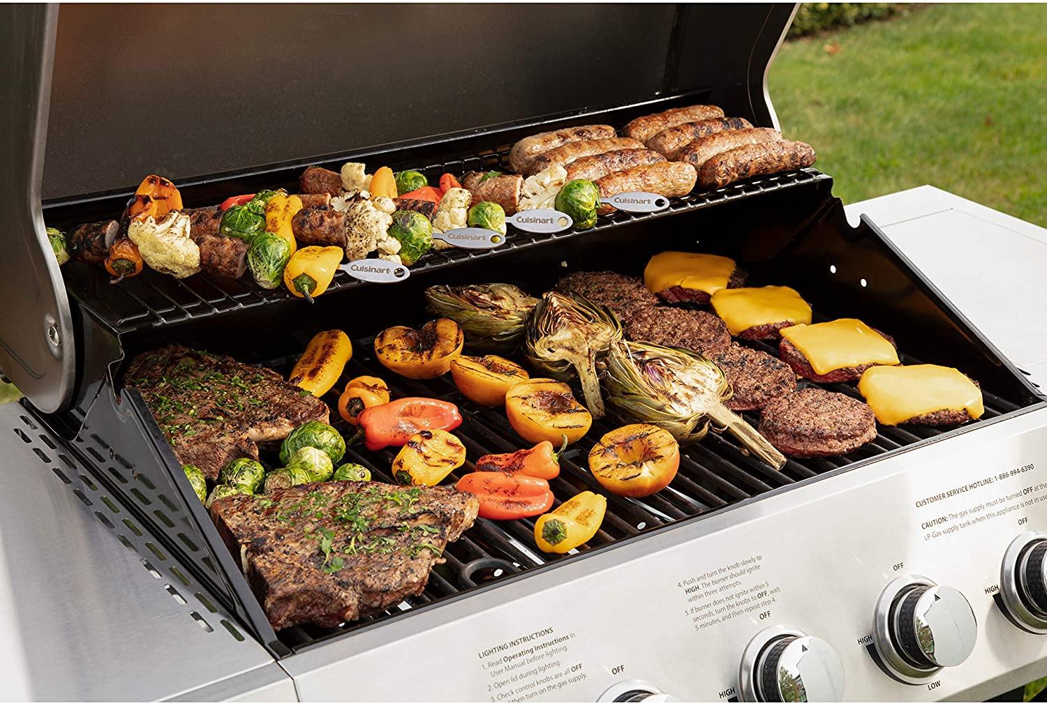 Cuisinart CGG-888 Grill Stainless Steel Lid 22-Inch Round Outdoor Flat Top Gas, 360° Griddle Cooking Center - JOY2ESpree