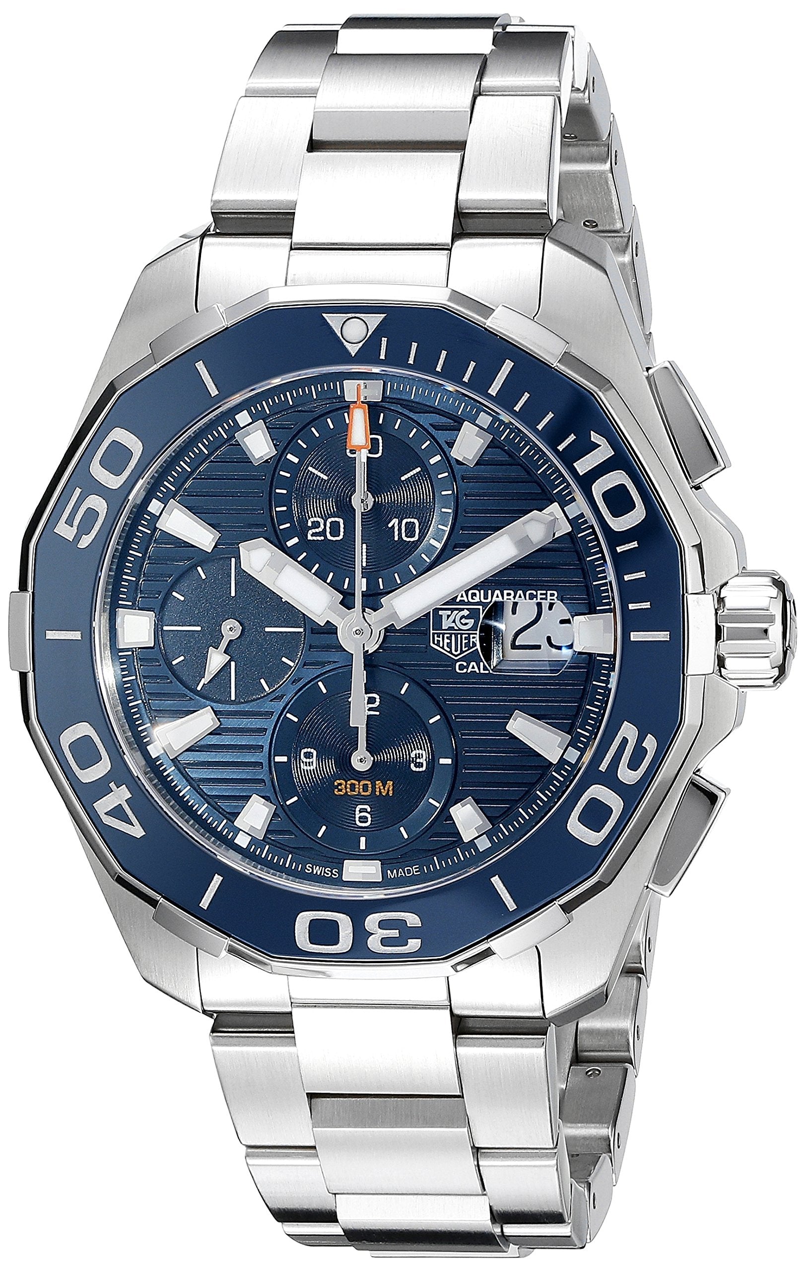 TAG Heuer Men's CAY211B.BA0927 Aquaracr Analog Display Swiss Automatic Silver Watch