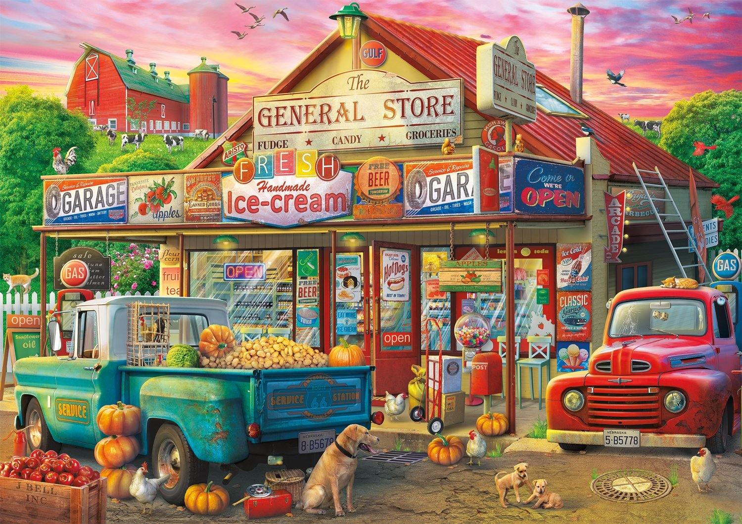 Buffalo Games - Country Store - 500 Piece Jigsaw Puzzle Multicolor, 21.25"L X 15"W - JOY2ESpree