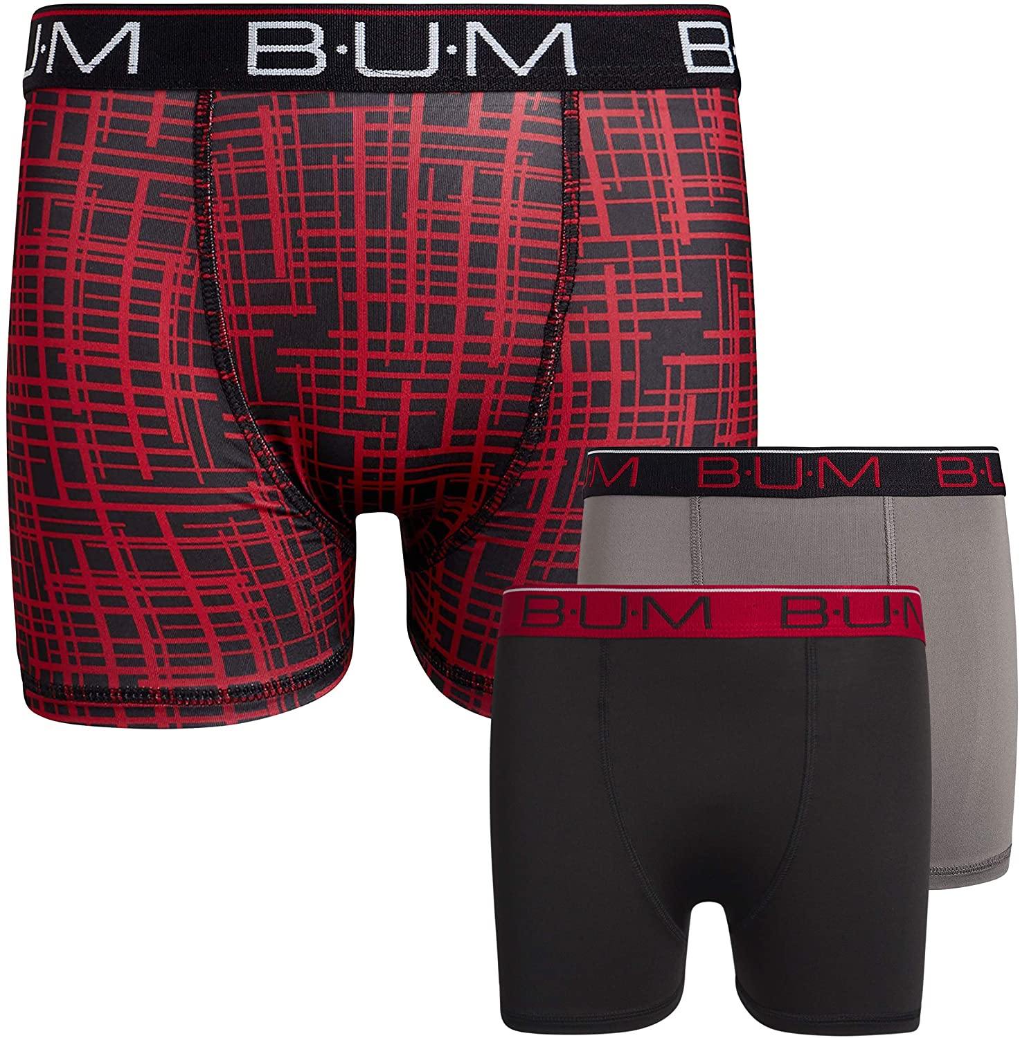B.U.M. Equipment Boys Performance Dry-Fit Compression Boxer Briefs (3 Pack) - JOY2ESpree