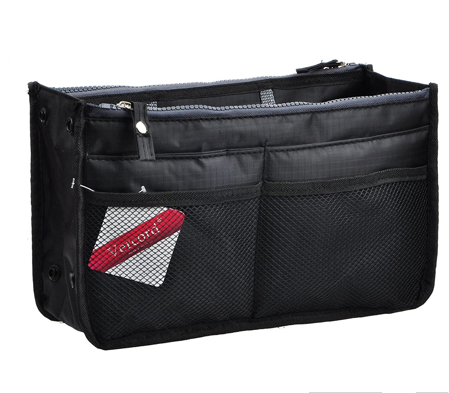 Vercord Updated Purse Handbag Organizer Insert Liner Bag in Bag 13 Pockets Purple Small