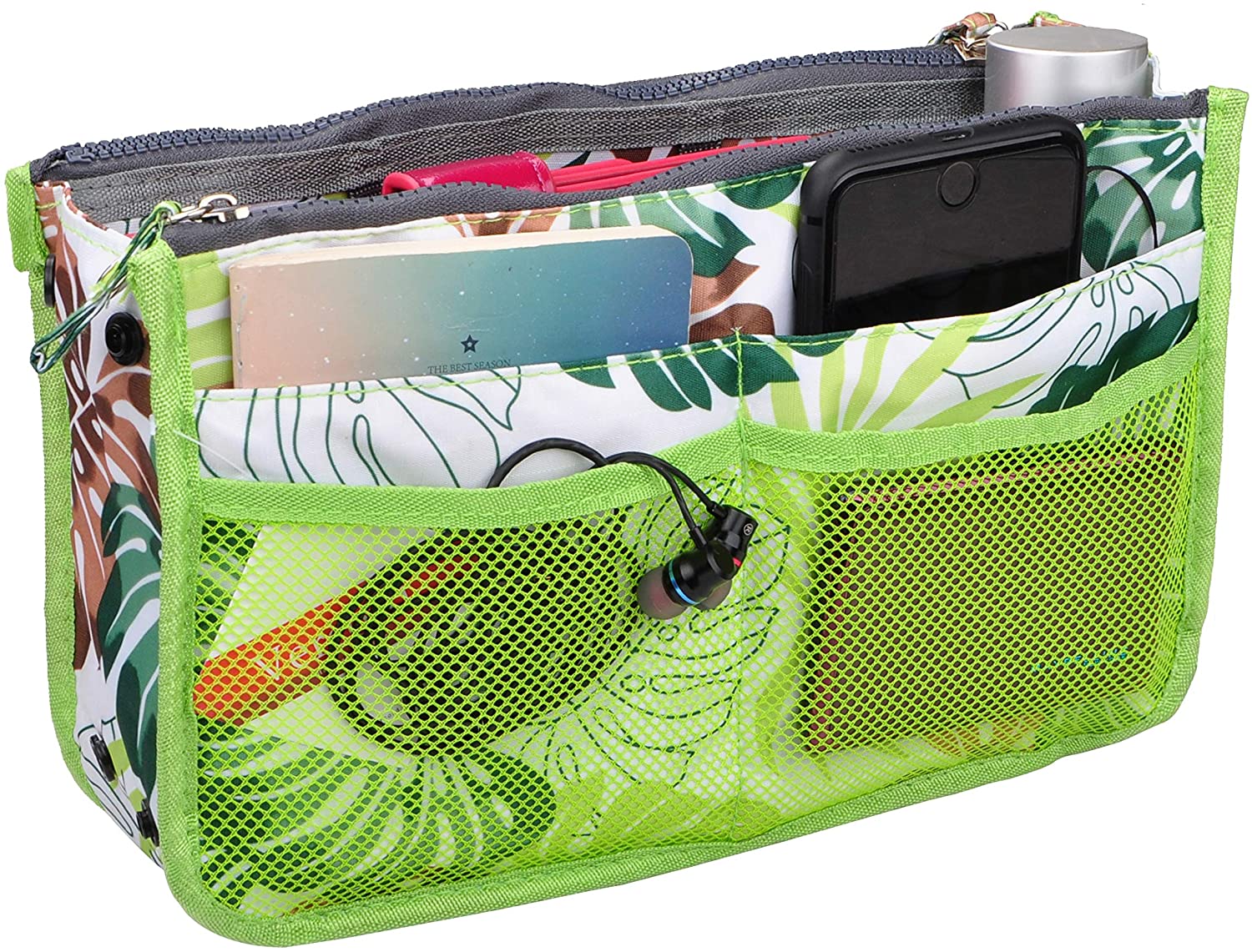 Vercord Updated Purse Handbag Organizer Insert Liner Bag in Bag 13 Pockets Purple Small