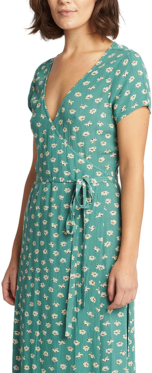 Billabong Women's Dress Wrap Front Mid Length
