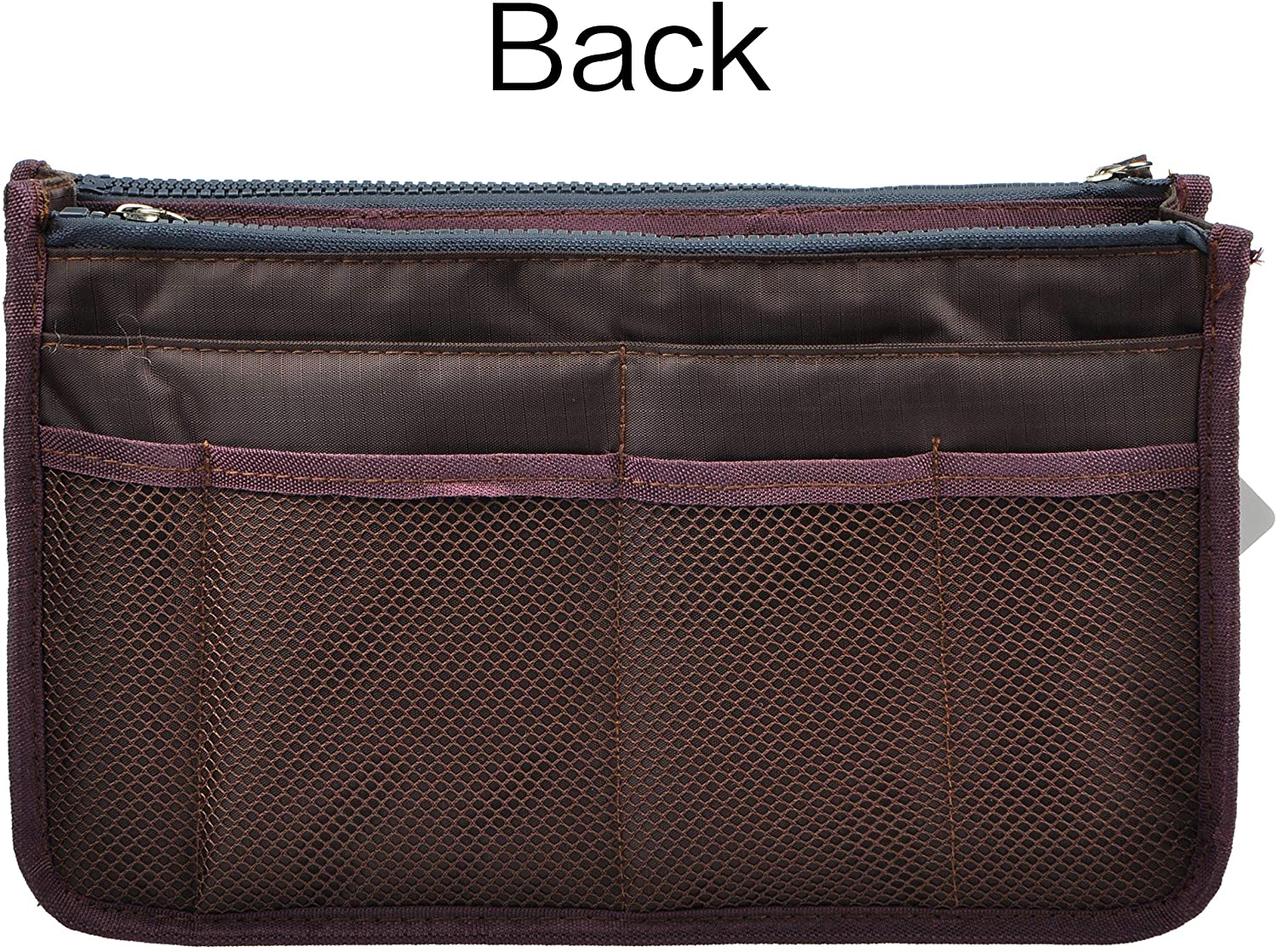Vercord Updated Purse Handbag Organizer Insert Liner Bag in Bag 13 Pockets Purple Small