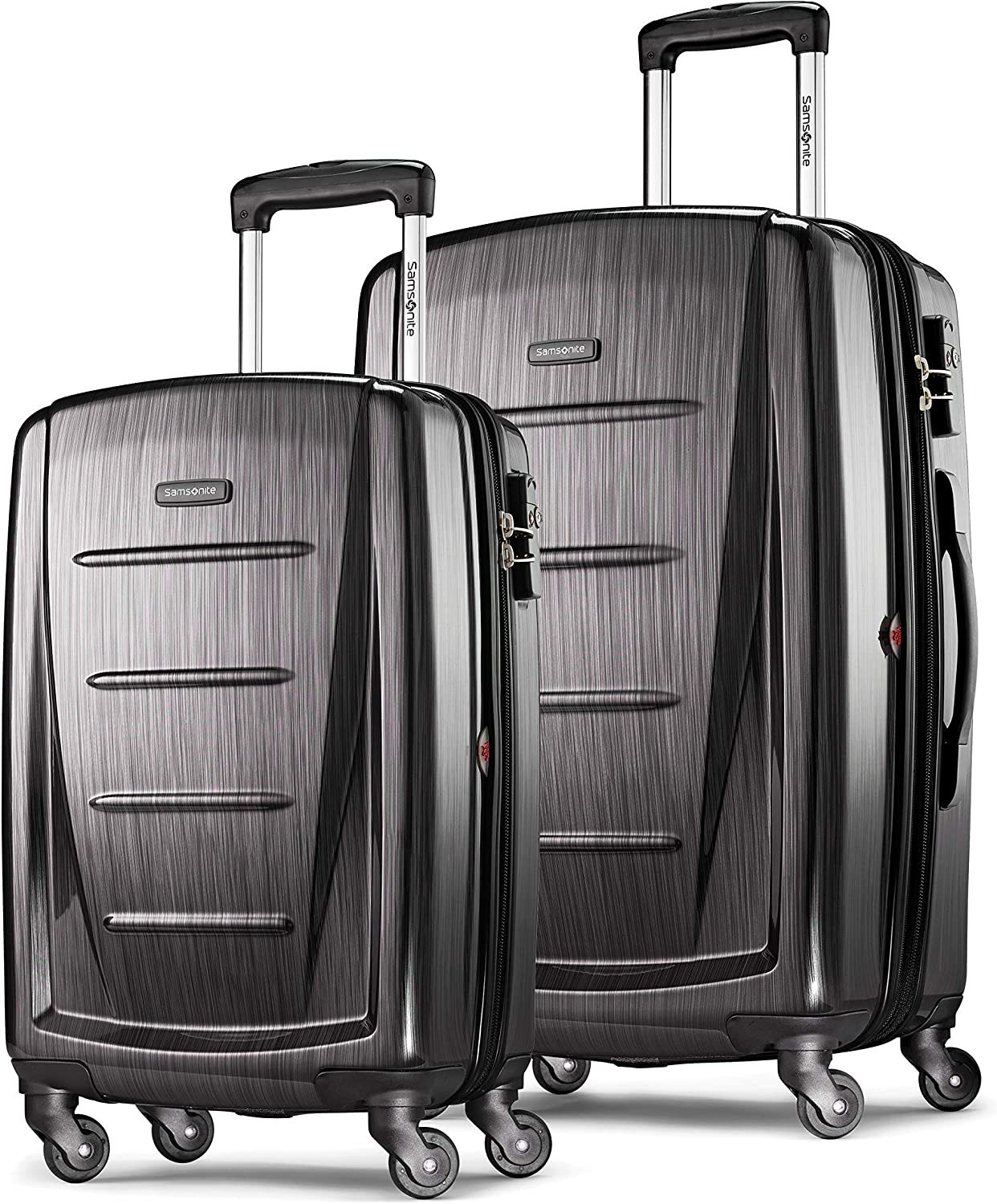 Samsonite Winfield 2 Hardside Expandable Luggage with Spinner Wheels, Charcoal, Checked-Large 28-Inch