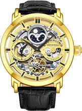 
                        
                          Muat gambar ke penampil Galeri, Stührling Original Mens Watch Stainless Steel Automatic, Skeleton Dial, Dual Time, AM/PM Sun Moon,Genuine Leather Strap 371 Watches for Men Series
                        
                      