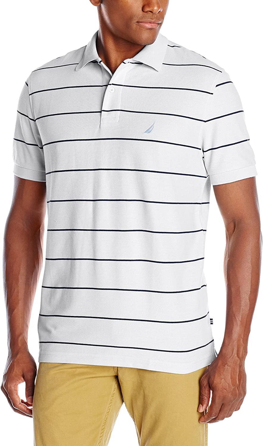 Nautica Men's Classic Short Sleeve Striped Polo T-Shirt - JOY2ESpree