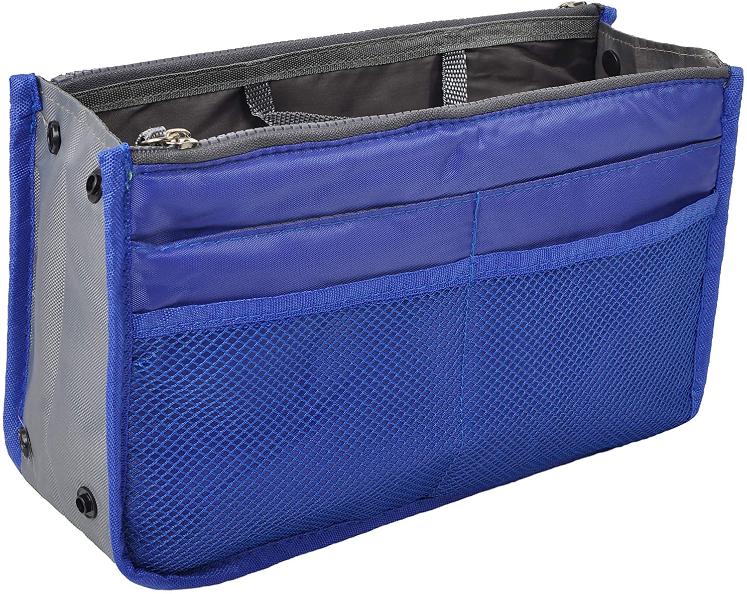 Vercord Purse Organizer Insert for Handbags Bag Organizers Inside Tote Pocketbook Women Nurse Nylon 13 Pockets Black Medium