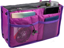 
                        
                          Muat gambar ke penampil Galeri, Vercord Updated Purse Handbag Organizer Insert Liner Bag in Bag 13 Pockets Purple Small
                        
                      