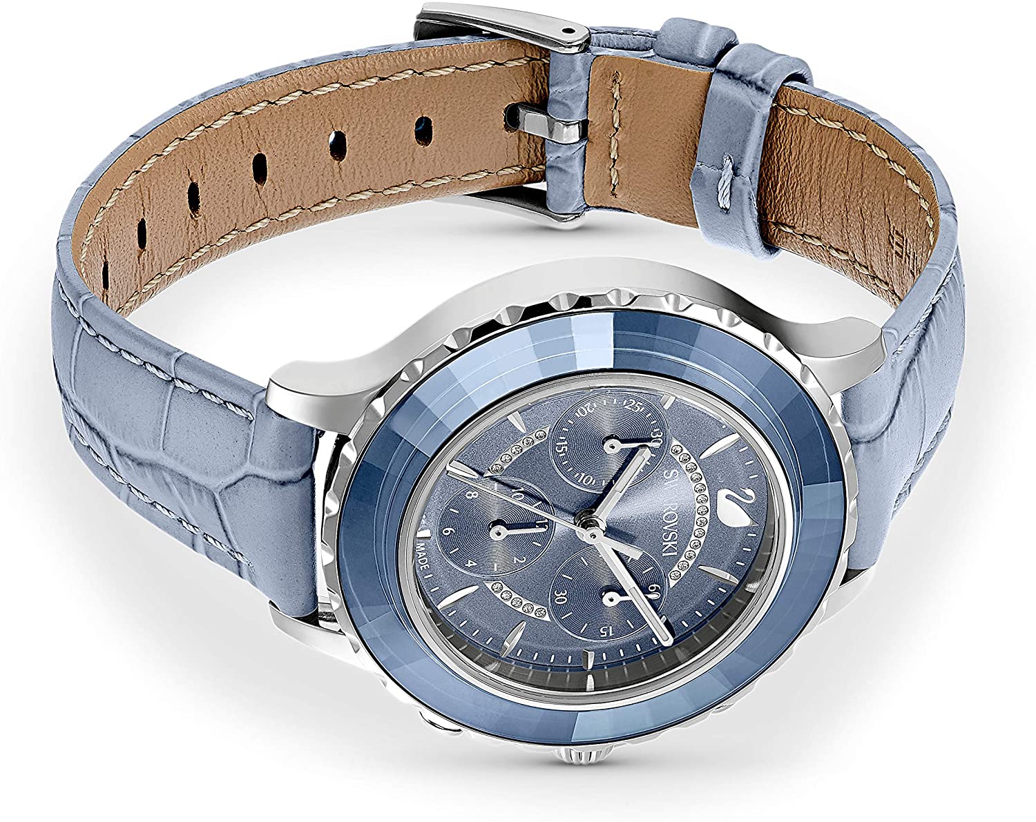 SWAROVSKI Women's Octea Lux Chrono Crystal Watch Collection, Leather Strap - JOY2ESpree