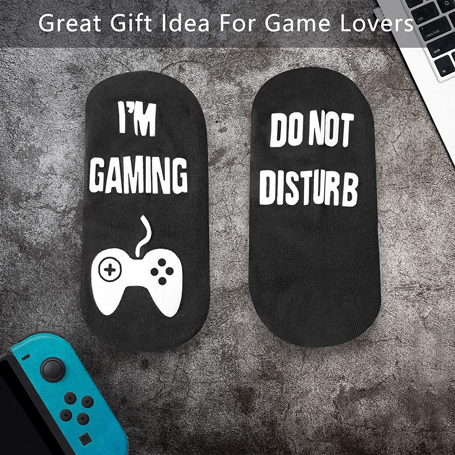 Do Not Disturb I'm Gaming Socks, Gaming Sock Funny Novelty Gift for Teen Boys Mens Gamer Kids Sons Husbands Boyfriends Women - JOY2ESpree