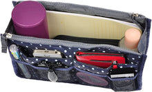 
                        
                          Load image into Gallery viewer, Vercord Purse Organizer Insert for Handbags Bag Organizers Inside Tote Pocketbook Women Nurse Nylon 13 Pockets Black Medium
                        
                      