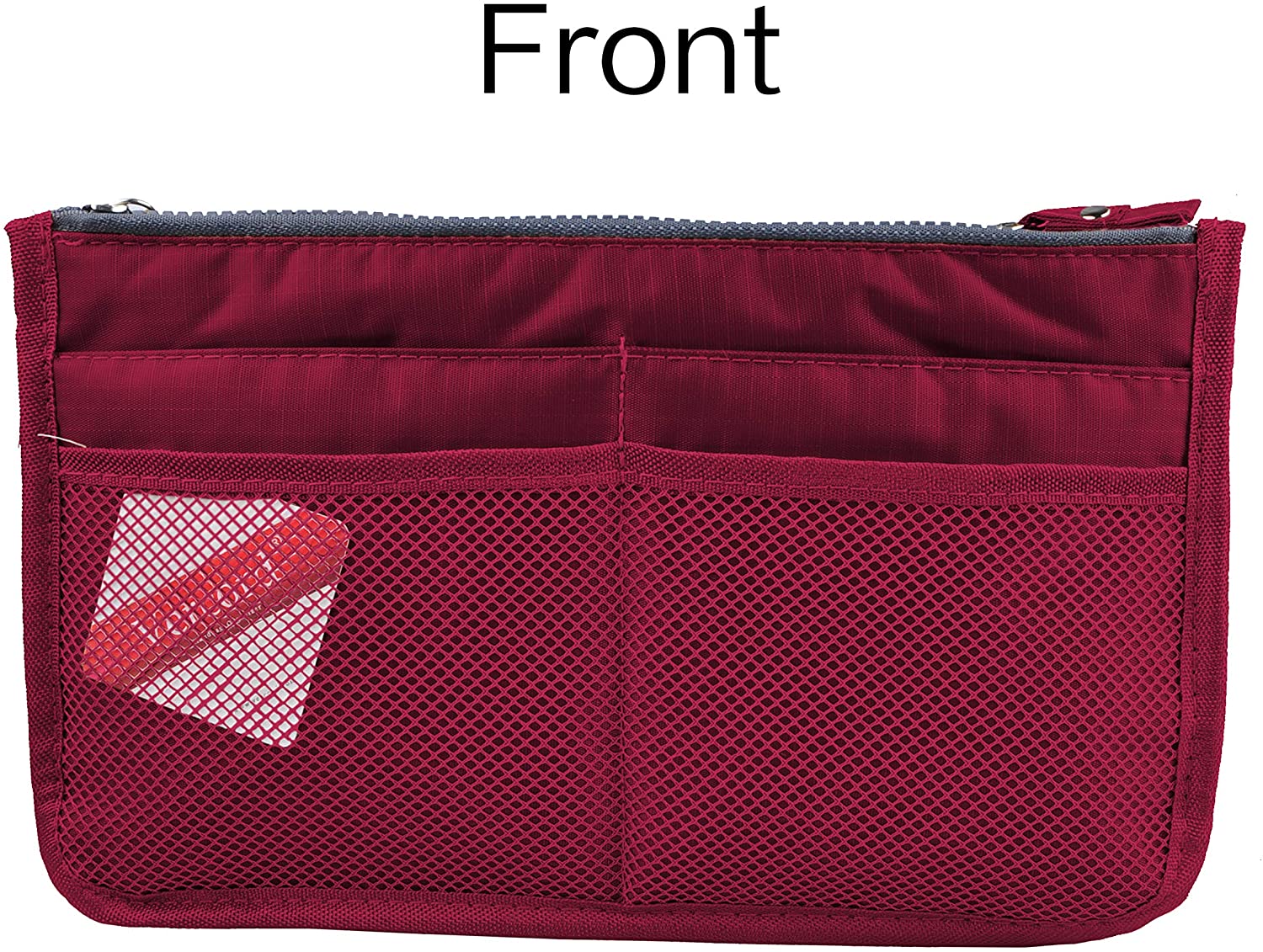 Vercord Updated Purse Handbag Organizer Insert Liner Bag in Bag 13 Pockets Purple Small