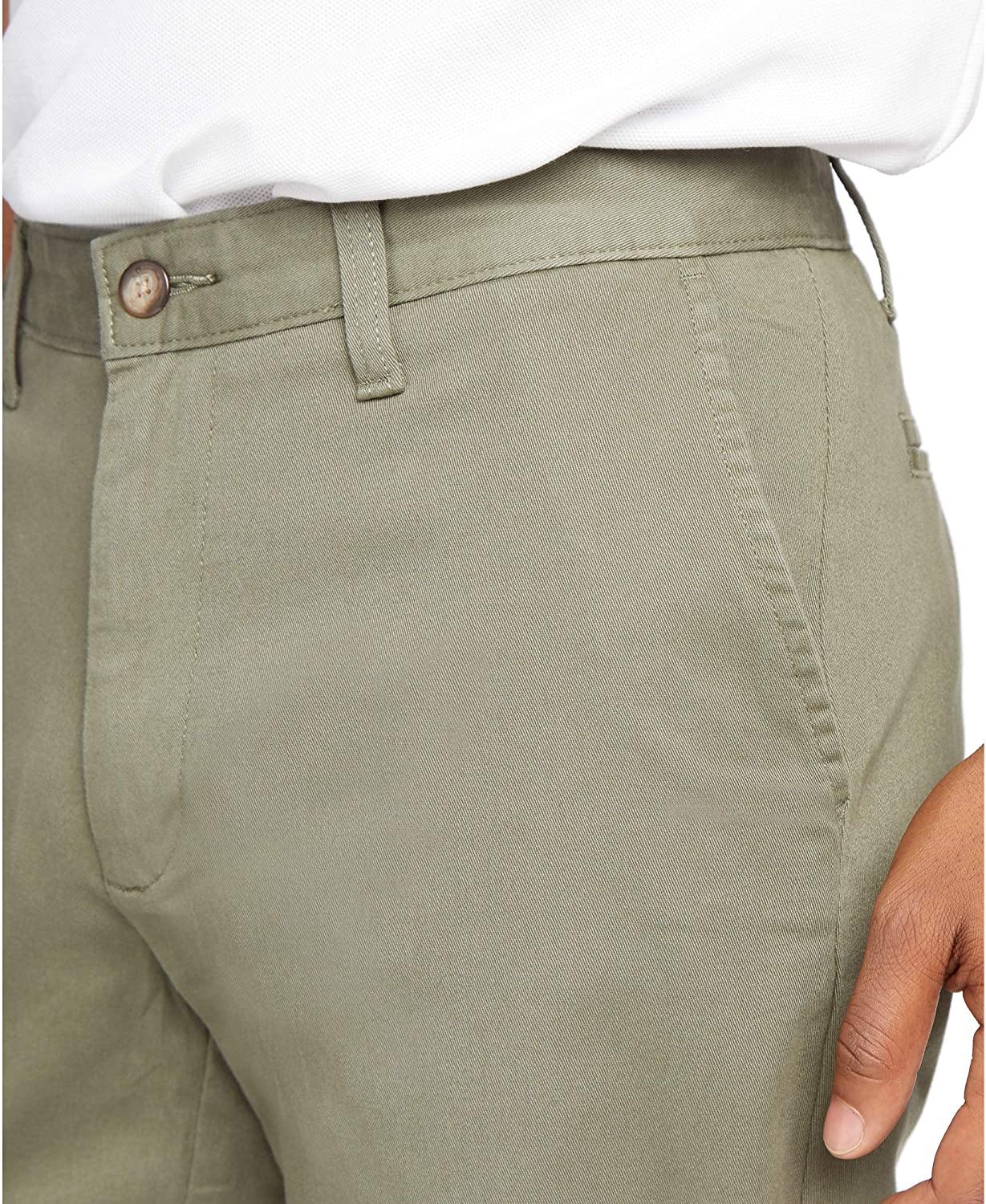 Nautica Men's Classic Fit Flat Front Stretch Solid Chino Deck Pant - JOY2ESpree