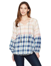 
                        
                          Load image into Gallery viewer, Jag Jeans Women's Elliot Shirt w Poms, Soft Navy, X
                        
                      