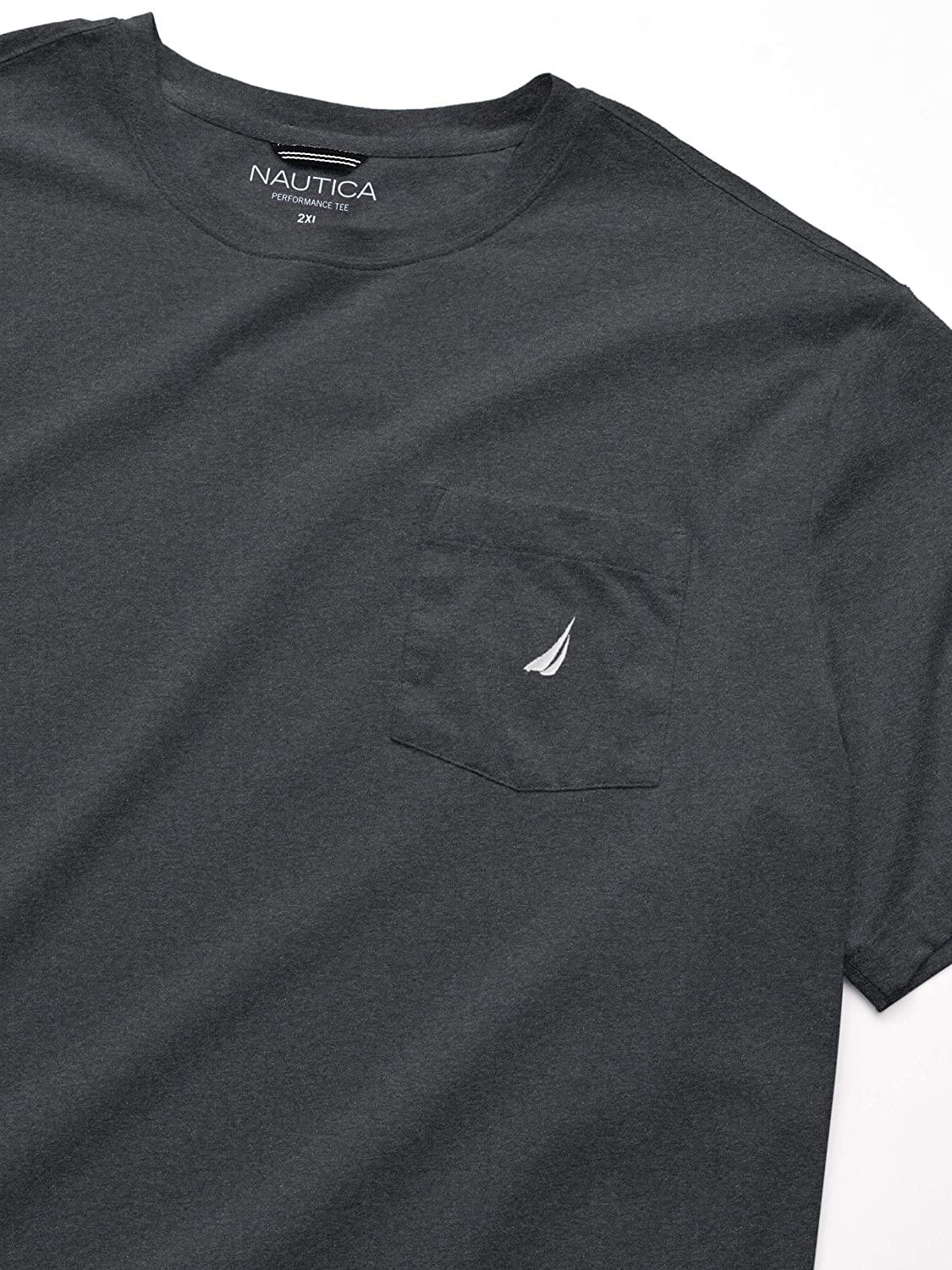 Nautica Men's Solid Crew Neck Short-Sleeve Pocket T-Shirt - JOY2ESpree