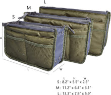 
                        
                          Load image into Gallery viewer, Vercord Purse Organizer Insert for Handbags Bag Organizers Inside Tote Pocketbook Women Nurse Nylon 13 Pockets Black Medium
                        
                      