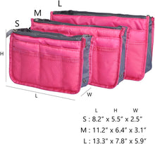 
                        
                          Load image into Gallery viewer, Vercord Purse Organizer Insert for Handbags Bag Organizers Inside Tote Pocketbook Women Nurse Nylon 13 Pockets Black Medium
                        
                      