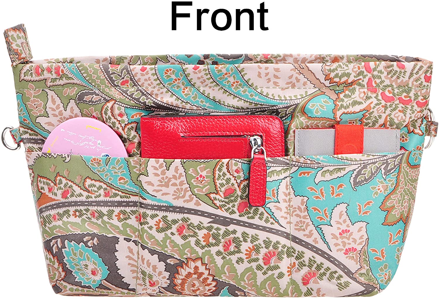 Vercord Purse Organizer Insert Bag Tote Handbags Pocketbook Inserts Organizers Zipper 11 Pockets Black Medium