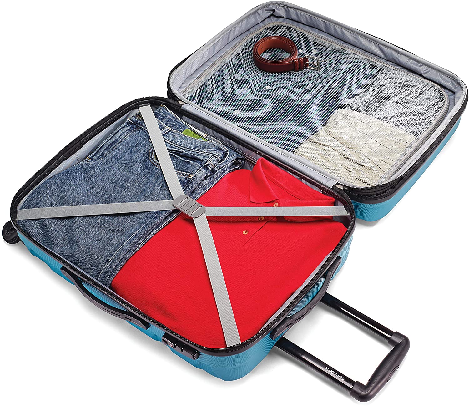 Samsonite Omni PC Hardside Expandable Luggage with Spinner Wheels, Black, Carry-On 20-Inch