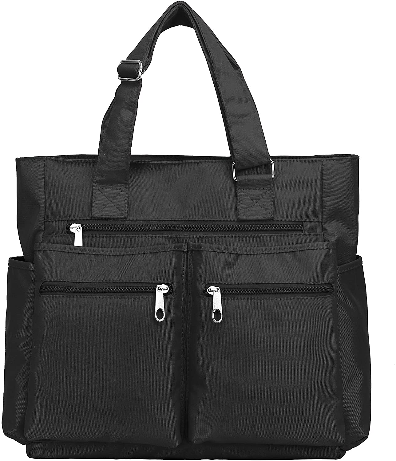 Canvas Tote Bag Waterproof Nylon Multi Pocket Shoulder Bags Laptop Work Bag Teacher Purse and Handbags for Women & Men