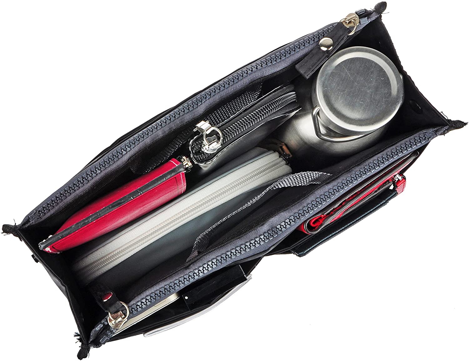 Vercord Updated Purse Handbag Organizer Insert Liner Bag in Bag 13 Pockets Purple Small