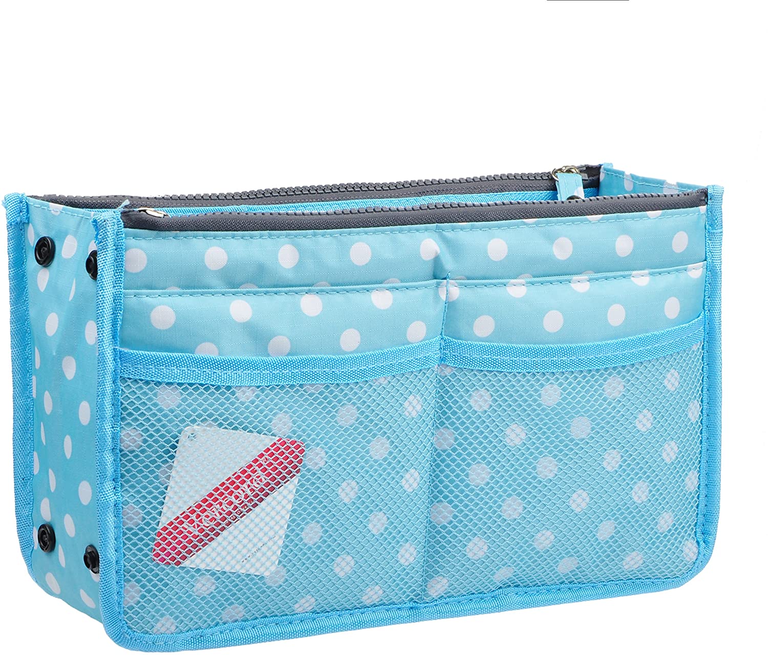 Vercord Updated Purse Handbag Organizer Insert Liner Bag in Bag 13 Pockets Purple Small