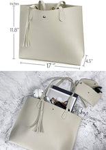 
                        
                          Load image into Gallery viewer, Minimalist Clean Cut Pebbled Faux Leather Tote Womens Shoulder Handbag
                        
                      