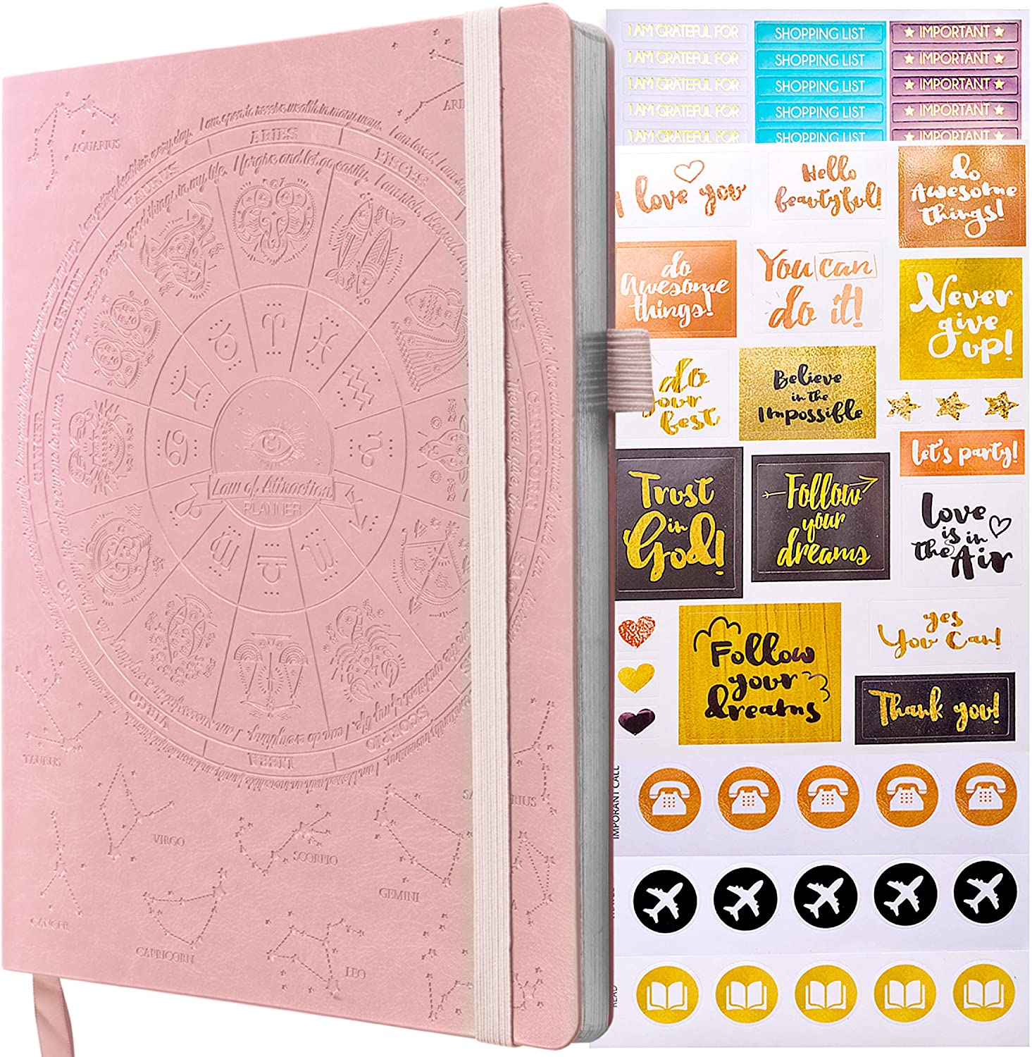 Law of Attraction Planner - Undated Deluxe Weekly, Monthly Planner
