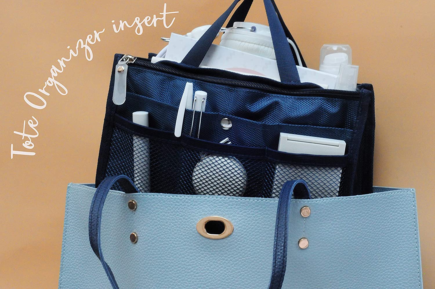 Hoxis Purse Organizer Insert Handbag Organzier Bag in Bag