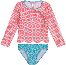 
                        
                          將圖片載入圖庫檢視器 Tommy Bahama Girls' Long Sleeve 2-Piece Rashguard Swimsuit Bathing Suit
                        
                      