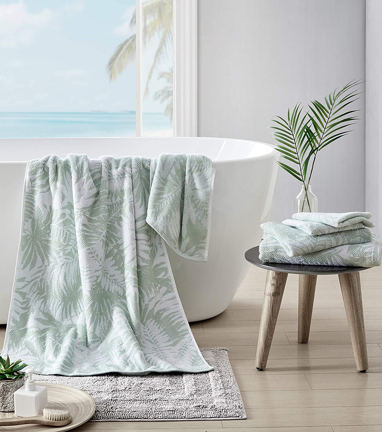 Tommy Bahama Home 6pc Towel Set 100% Terry Cotton, Oeko-Tex Certified, Super Soft & Absorbant, Medium-Weight, 6 Piece, Bimini
