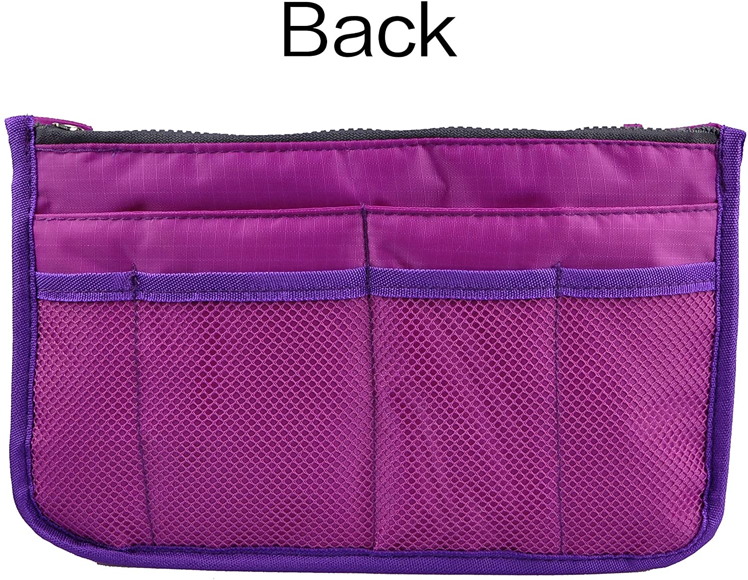 Vercord Updated Purse Handbag Organizer Insert Liner Bag in Bag 13 Pockets Purple Small