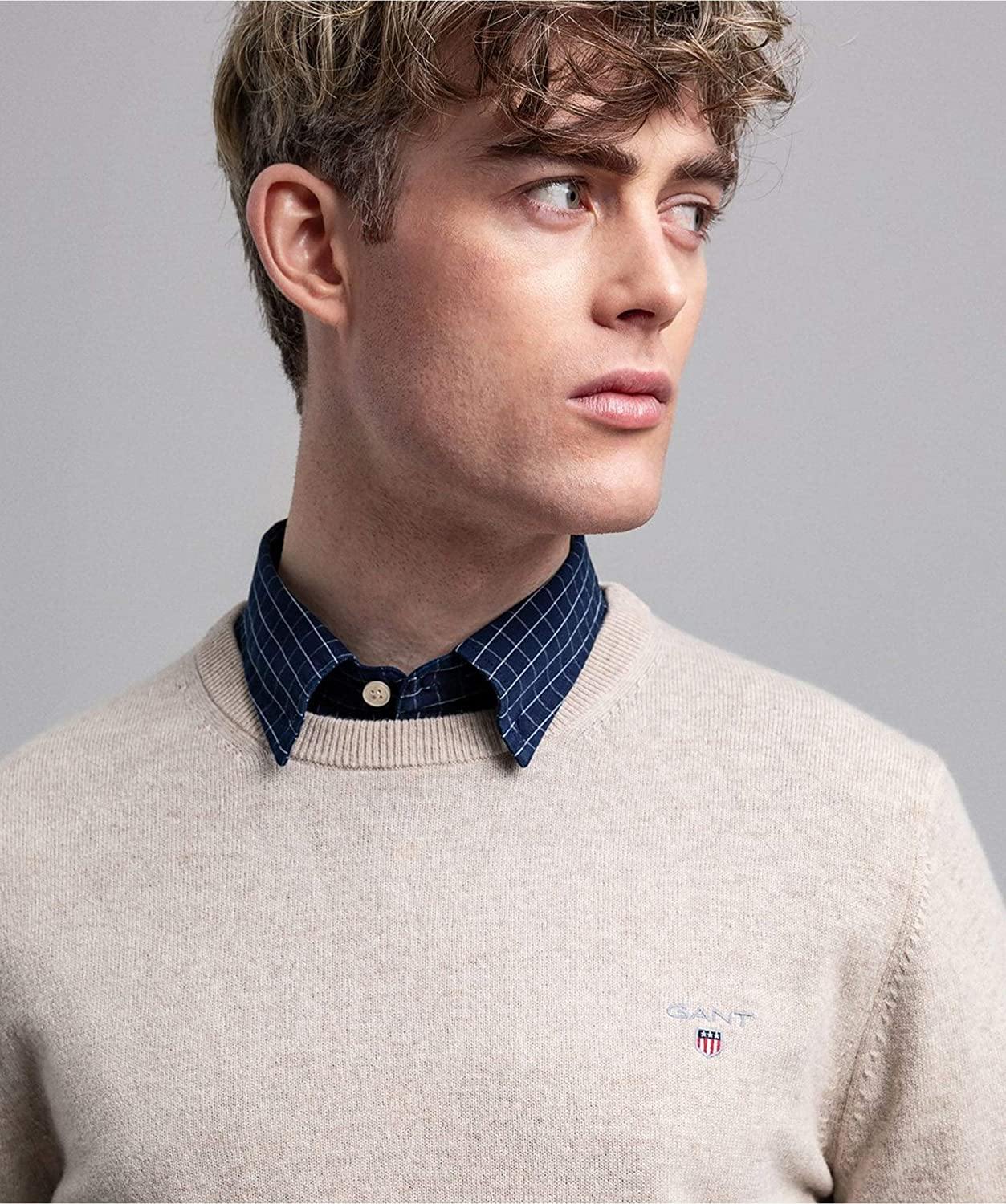 GANT Lambswool Crew Neck Mens Jumper - JOY2ESpree