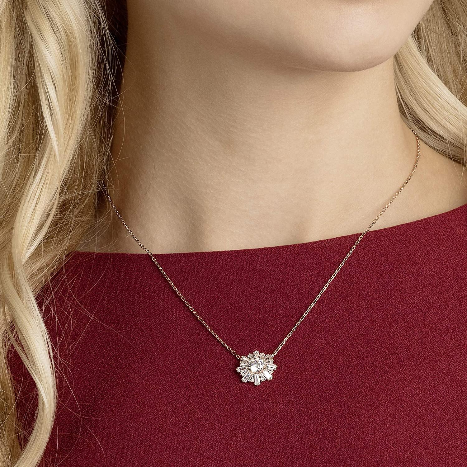 SWAROVSKI Women's Sunshine Jewelry Collection, Rose Gold Tone Finish, Clear Crystals - JOY2ESpree