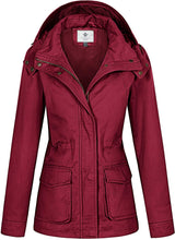 
                        
                          Load image into Gallery viewer, WenVen Women's Military Anorak Jacket Hoodie Lightweight Cotton Casual Coat - JOY2ESpree
                        
                      