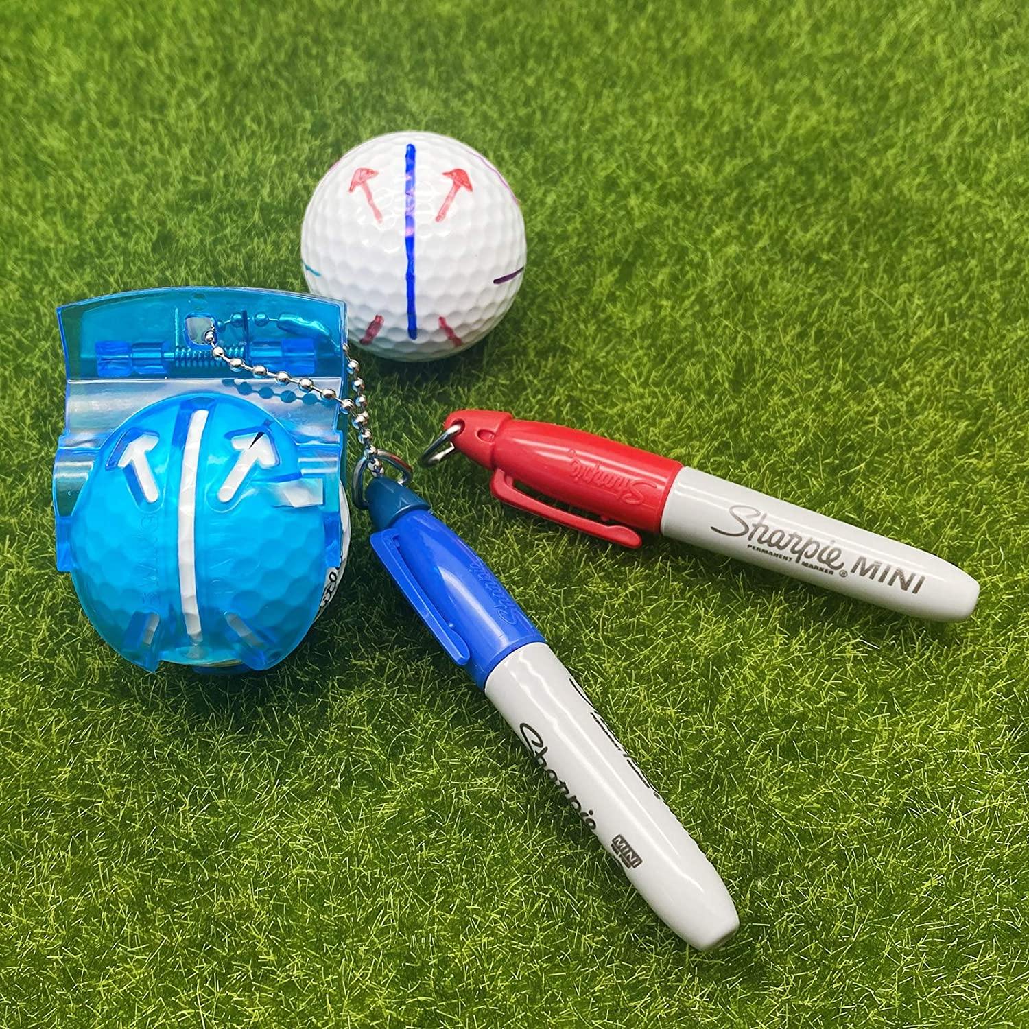 JKL Golf Ball Marker Alignment Tool-Golf Accessories for Golf Ball Marker Line Liner Drawing Stencil Kit - JOY2ESpree